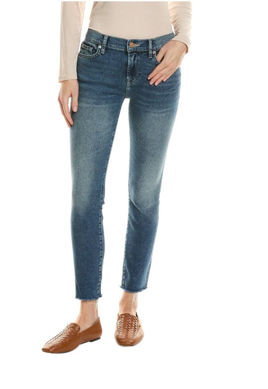 7 FOR ALL MANKIND Luxe Vintage Roxanne Ankle Denim Jean 7U080120 // 28